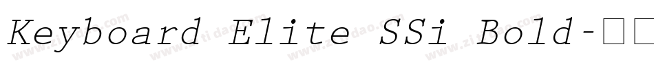 Keyboard Elite SSi Bold字体转换